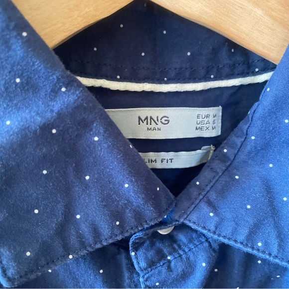 Mango button down dot print shirt  size S - Picture 3 of 3
